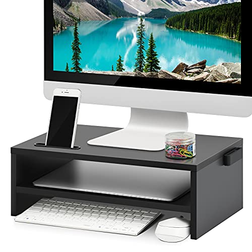BONTEC 2 Pack Monitor Stand Riser, 3 Height Adjustable Monitor Stand with  Pen Holder, Ergonomic Metal Laptop Stand with Cable Management, Great  Computer Stand for Laptop, iMac, PC, Printer, 14.5 in 