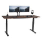 FinerCrafts Standing Desk 71 x 32 Inches Dual-Motor Height Adjustable Desk Electric Sit Stand Desk Home Office Desks Whole Piece Desk Board (English Walnut Desktop/Black Frame)