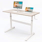 Win Up Time Manual Standing Desk Adjustable Height- Crank Standing Desk 48 x 24 Inches Sit Stand Desk Frame & Top, Stand Up Desk on Wheels, Computer Desk White Frame & Maple