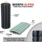 Brazyn Morph Foam Roller (Alpha-Sage): Collapsible Travel Foam Roller for Back Pain Relief, Workout Muscle Recovery, Back Massager, Deep Tissue Leg Massage, Back Cracker, Stretcher; Small, Portable