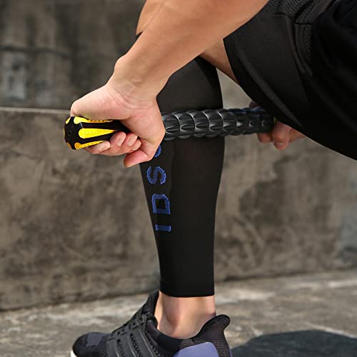 Idson Muscle Roller Stick for Athletes- Body Massage Sticks Tools-Muscle Roller Massager for Relief Muscle Soreness,Cramping and Tightness,Help Legs and Back Recovery,Black Yellow