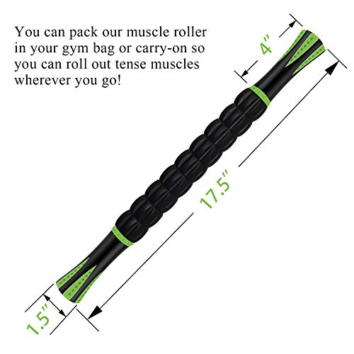 Muscle Roller, Massage Roller Stick for Athletes, Help Reducing Muscle Soreness Cramping Tightness Leg Arms Back Calves Muscle Massager