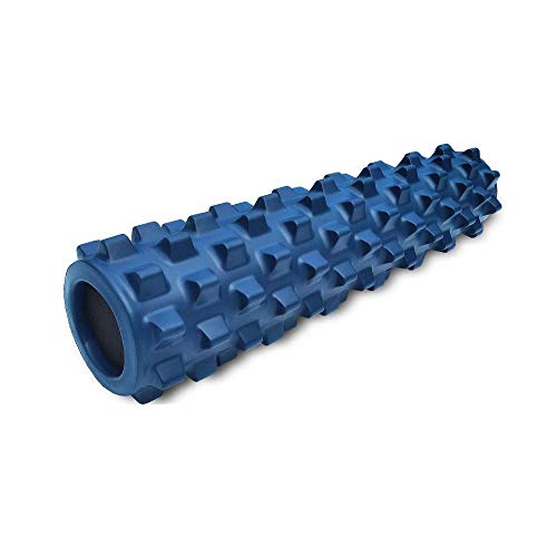 RumbleRoller Textured Muscle Foam Roller 22 Inches - Original Mid Size - Blue