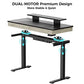 EUREKA ERGONOMIC Electric Standing Desk with Drawers, 55 Inch Dual Motor Height Adjustable Stand up Desk for Home Office with Built-in Outlet, Wireless Charger, USB Port, Whole-Piece Desktop, Oak Grey