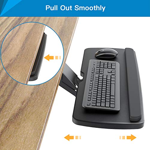 HUANUO Keyboard Tray Under Desk, 360 Adjustable Ergonomic Sliding