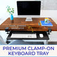 Stand Steady Premier Clamp-On Keyboard Tray | Extra Large 27-Inch Keyboard Shelf for Ergonomic Typing | Heavy Duty Wood Tray & Metal Frame | Sliding Desk Tray & Under Desk Drawer (Black) 