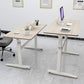 Win Up Time Manual Standing Desk Adjustable Height- Crank Standing Desk 48 x 24 Inches Sit Stand Desk Frame & Top, Stand Up Desk on Wheels, Computer Desk White Frame & Maple