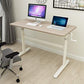 Win Up Time Manual Standing Desk Adjustable Height- Crank Standing Desk 48 x 24 Inches Sit Stand Desk Frame & Top, Stand Up Desk on Wheels, Computer Desk White Frame & Maple