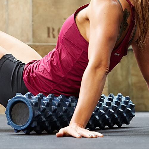 RumbleRoller Textured Muscle Foam Roller 22 Inches - Original Mid Size - Blue